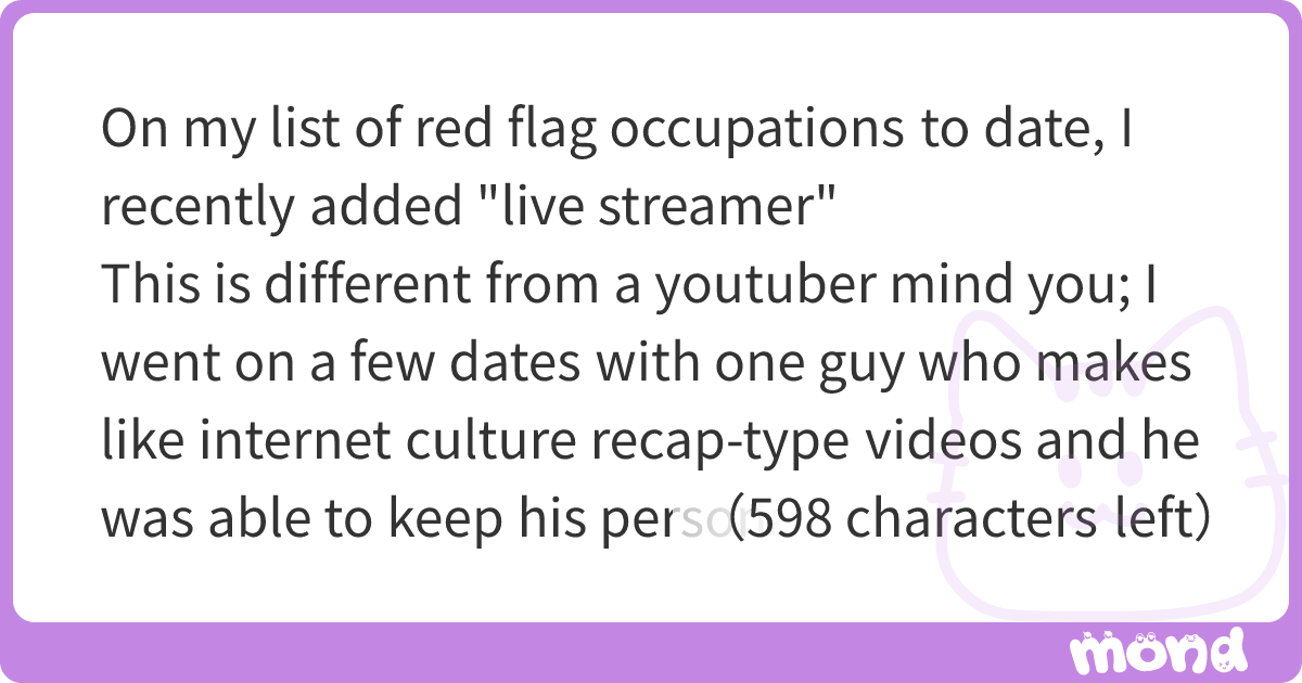 On my list of red flag occupations to date, I recently added 